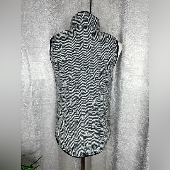 J.Crew Lightweight Herringbone Print Quilted Down Excursion Vest Sz XXS-S - Picture 6 of 9